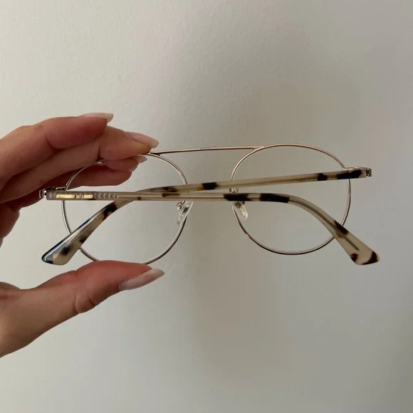 Alexander Mcqueen Tortoiseshell Rose Gold Round Glasses - Picture 2 of 5